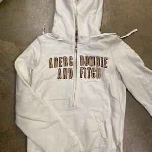 Abercrombie & Fitch White Collegiate Accent Hoodie